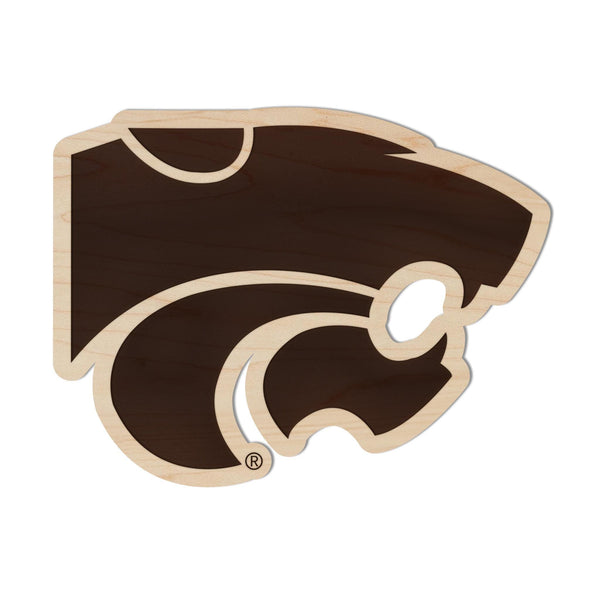 Kansas State University Wildcat Magnet - Crafted from Cherry or Maple Wood - Kansas State Wildcats