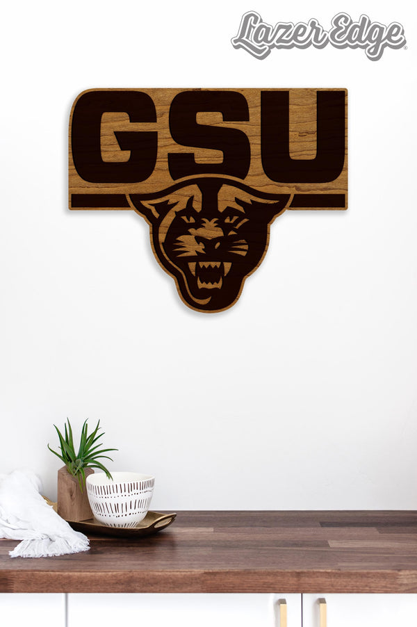 Georgia State University Panthers Wall Hanging - Crafted from Cherry or Maple Wood