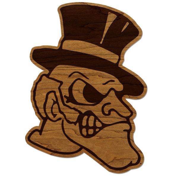 Wake Forest University Demon Deacon Logo Wall Hanging - Crafted from Cherry and Maple Wood - Wake Forest Demon Deacons