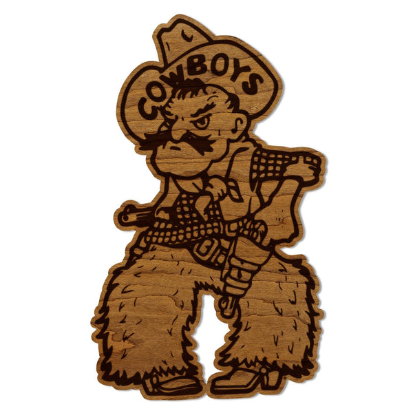 University of Wyoming Cowboys Wall Hanging - Crafted from Cherry and Maple Wood - Wyoming Cowboys