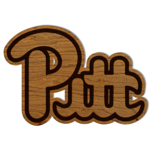 University of Pittsburgh Pitt Script Wall Hanging – Crafted from Cherry and  Maple Wood - Pitt Panthers