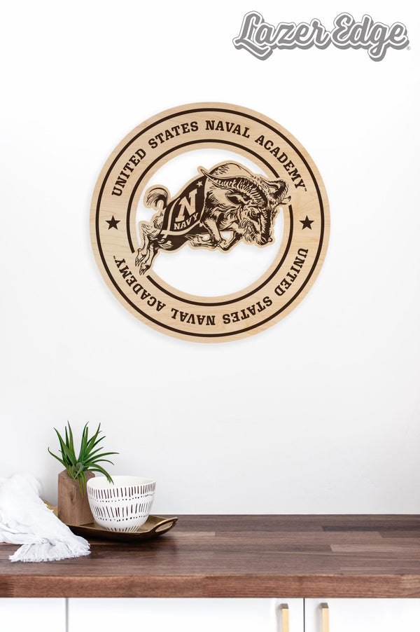 United States Naval Academy Wall Hanging – Crafted from Cherry and  Maple Wood - Navy Midshipmen