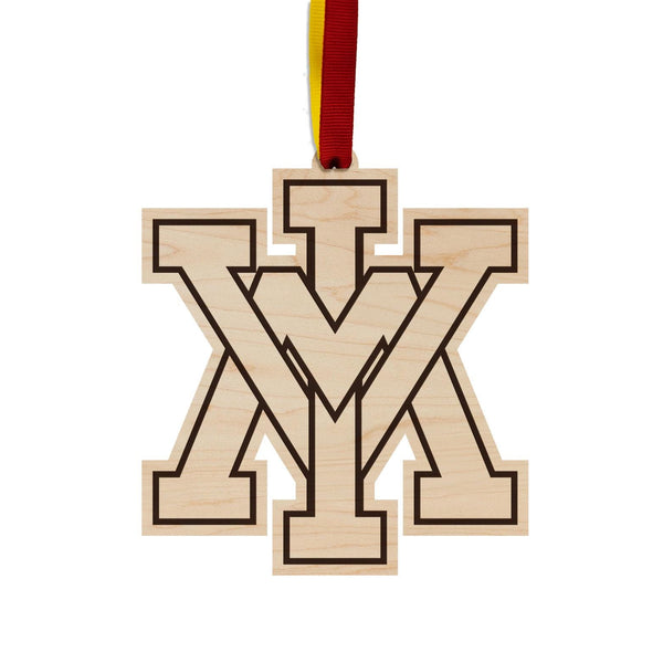 Virginia Military Institute VMI Ornament – Crafted from Cherry and Maple Wood – VMI Keydets