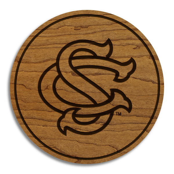 University of South Carolina USC Coaster – Crafted from Cherry or Maple Wood – USC Gamecocks