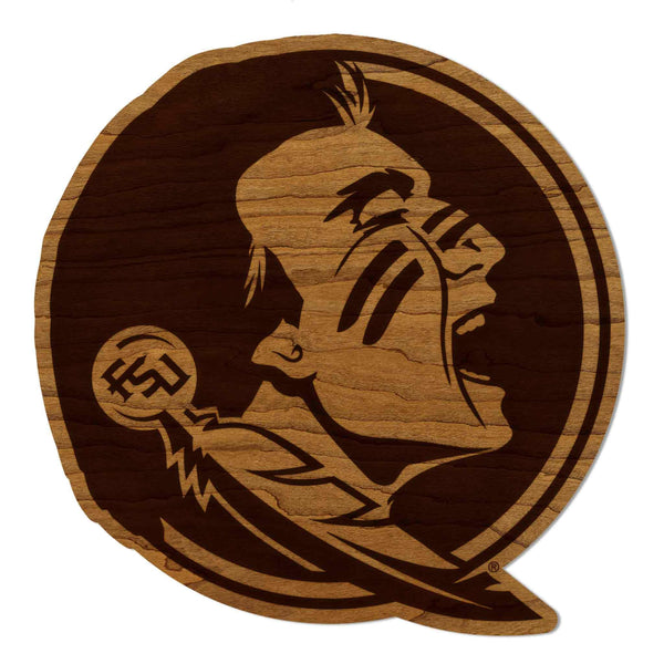 Florida State University Seminole Logo Wall Hanging - Crafted from Cherry or Maple Wood - Florida State Seminoles