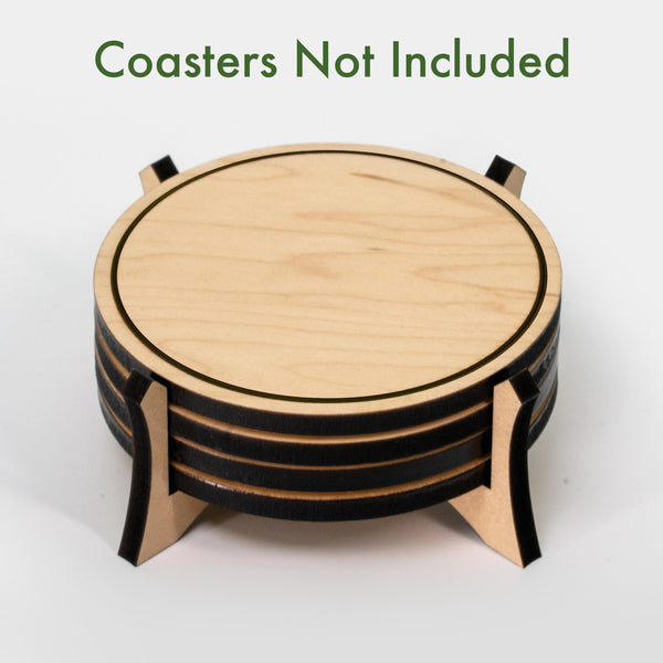 Wooden Coasters Holder - Crafted from Cherry or Maple Wood - Coasters Sold Separatley