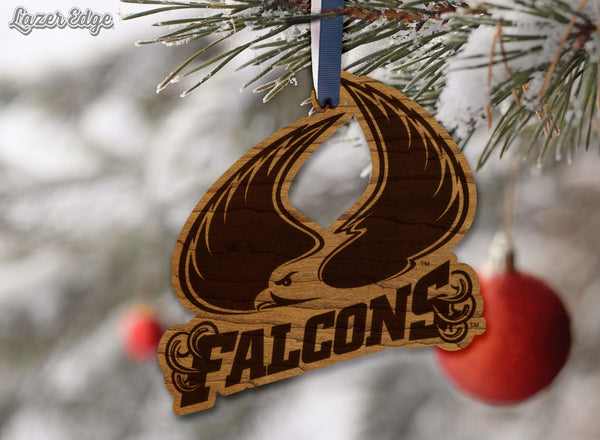 Saint Augustine's University Falcons Ornament – Crafted from Cherry or Maple Wood – Saint Augustine's Falcons