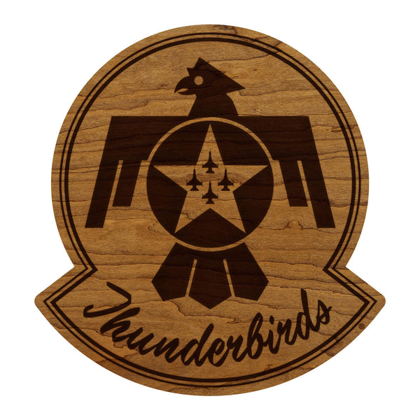 United States Air Force Thunderbirds Wall Hanging – Crafted from Cherry or Maple Wood