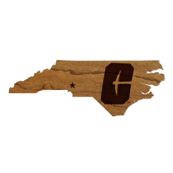 University of North Carolina at Charlotte All-In-C on State Magnet - Crafted from Cherry or Maple Wood - UNC Charlotte 49ers