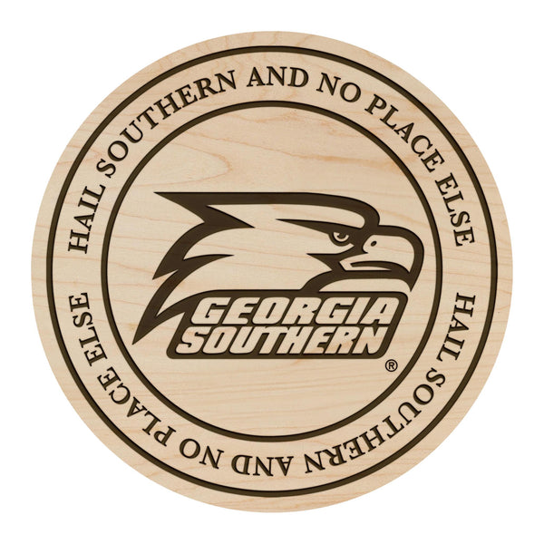 Georgia Southern Eagles Wordmark Coaster – Crafted from Cherry or Maple Wood – Georgia Southern Eagles