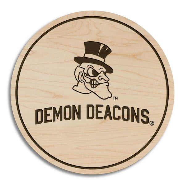 Wake Forest University Arched Demon Deacons Coasters – Crafted from Cherry Wood – Wake Forest Demon Deacons