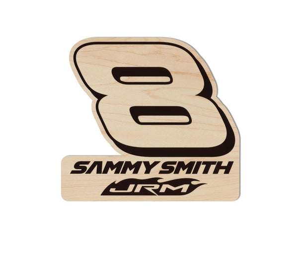 Sammy Smith #8 Wooden Magnet | Crafted from Cherry and Maple Wood | Made in USA | Officially Licensed by JR Motorsport