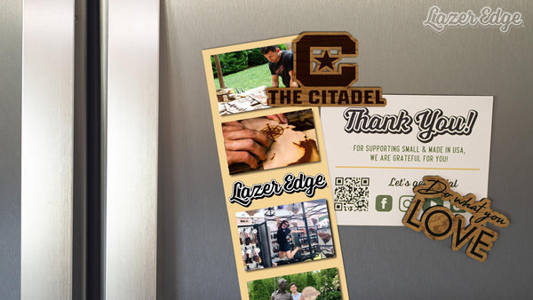 The Citadel C Magnet - Crafted from Cherry or Maple Wood - The Citadel Cadets