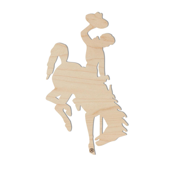 University of Wyoming Bucking Horse Magnet - Crafted from Cherry or Maple Wood - Wyoming Cowboys
