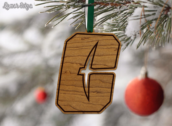 University of North Carolina at Charlotte All-In-C Ornament – Crafted from Cherry and Maple Wood – UNC Charlotte 49ers