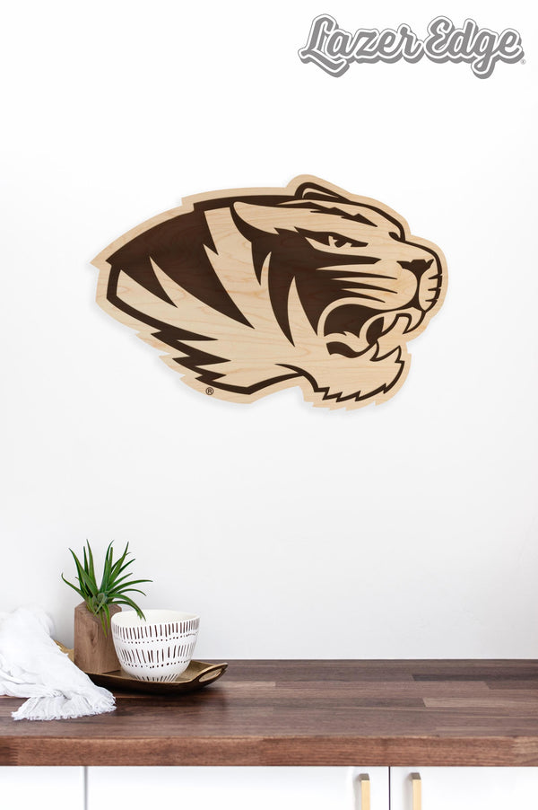 University of Missouri Tiger Logo Wall Hanging – Crafted from Cherry and  Maple Wood - Missouri Tigers