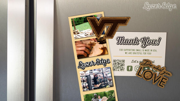 Virginia Tech VT Magnet - Crafted from Cherry or Maple Wood - Virginia Tech Hokies