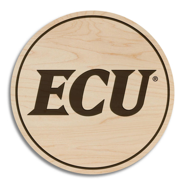 East Carolina University ECU Coaster – Crafted from Cherry or Maple Wood – ECU Pirates