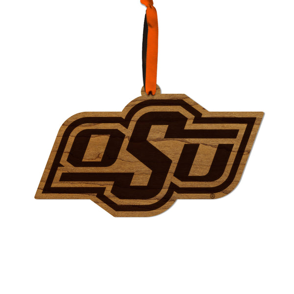 Oklahoma State OSU Ornament – Crafted from Cherry and Maple Wood – OSU Cowboys