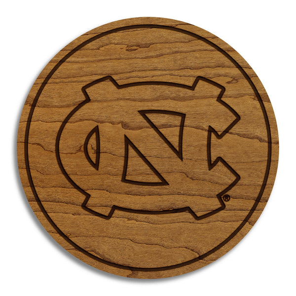 University of North Carolina Chapel Hill Interlocked NC Coaster – Crafted from Cherry or Maple Wood – UNC Tarheels