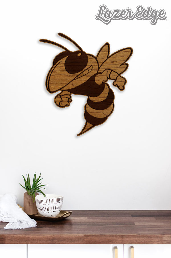 Georgia Tech Yellow Jackets Logo Wall Hanging - Crafted from Cherry or Maple Wood - Georgia Tech Yellow Jackets