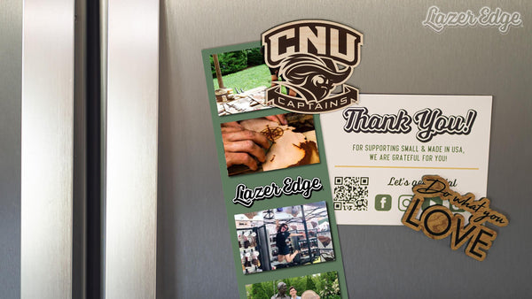 Christopher Newport University Captains Magnet - Crafted from Cherry or Maple Wood - CNU Captains