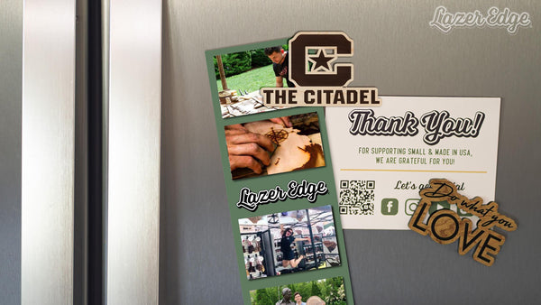 The Citadel C Magnet - Crafted from Cherry or Maple Wood - The Citadel Cadets