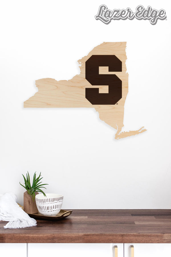 Syracuse University S on State Wall Hanging – Crafted from Cherry and  Maple Wood - Syracuse Orangemen