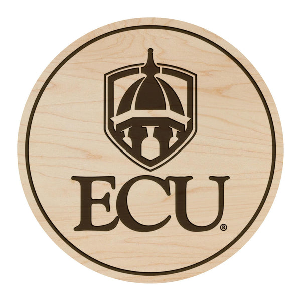 East Carolina University Cupola Coaster – Crafted from Cherry or Maple Wood – ECU Pirates