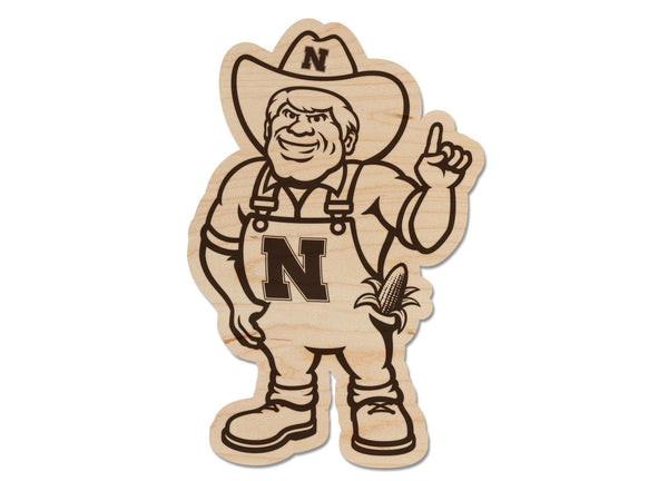 University of Nebraska Herbie Magnet - Crafted from Cherry or Maple Wood - Air Force Falcons