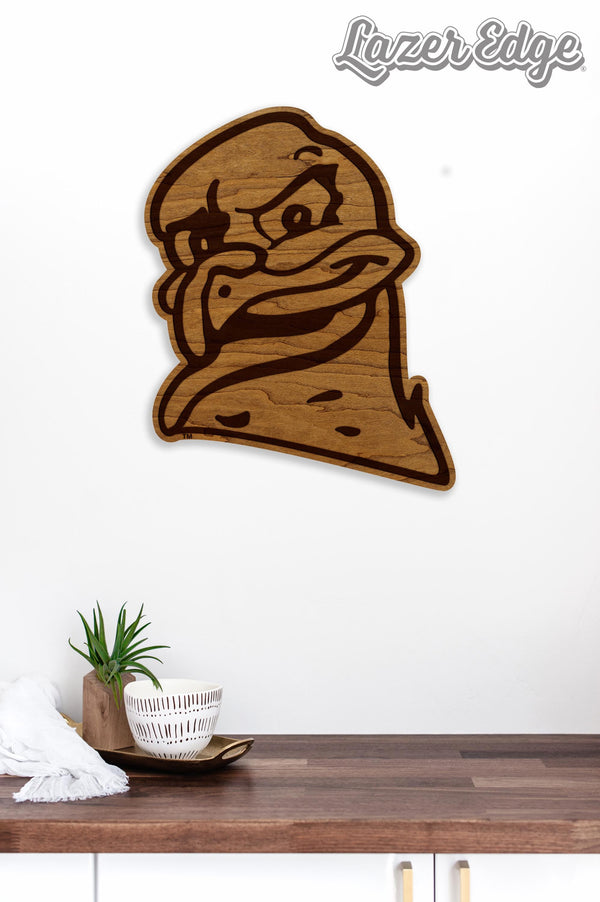 Virginia Tech Hokie Head Wall Hanging - Crafted from Cherry and Maple Wood - Virginia Tech Hokies