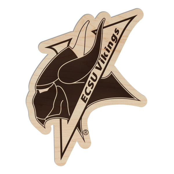 Elizabeth City State University Vikings Magnet - Crafted from Cherry or Maple Wood - ESCU Vikings
