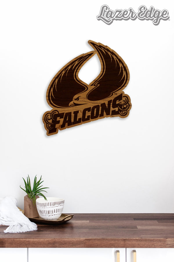 Saint Augustine's University Falcons Wall Hanging - Crafted from Cherry or Maple Wood -  SAU Falcons