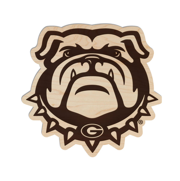 University of Georgia Athletic Bulldog Magnet - Crafted from Cherry or Maple Wood - Georgia Bulldogs