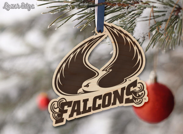 Saint Augustine's University Falcons Ornament – Crafted from Cherry or Maple Wood – Saint Augustine's Falcons