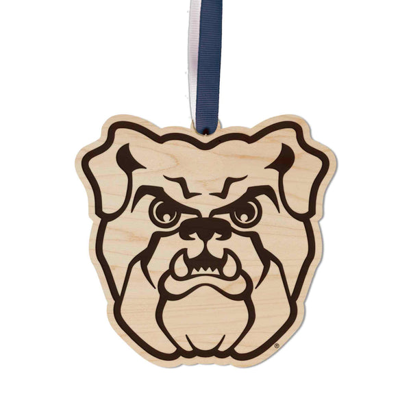 Butler University Bulldog Ornament – Crafted from Cherry and Maple Wood – Butler Bulldogs