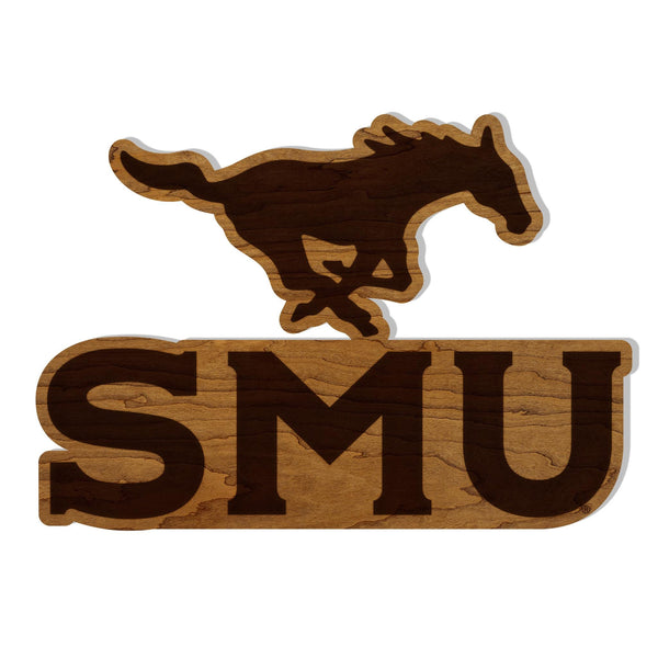 Southern Methodist University Mustangs Cutout Wall Hanging – Crafted from Cherry and  Maple Wood - SMU Mustangs