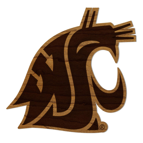 Washington State University Cougar Magnet - Crafted from Cherry or Maple Wood - Washington State Cougars