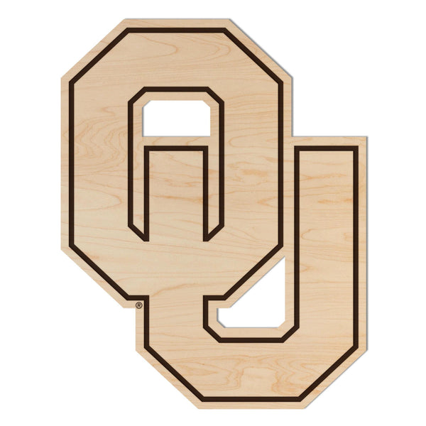Oklahoma University OU Wall Hanging - Crafted from Cherry or Maple Wood - Oklahoma Sooners