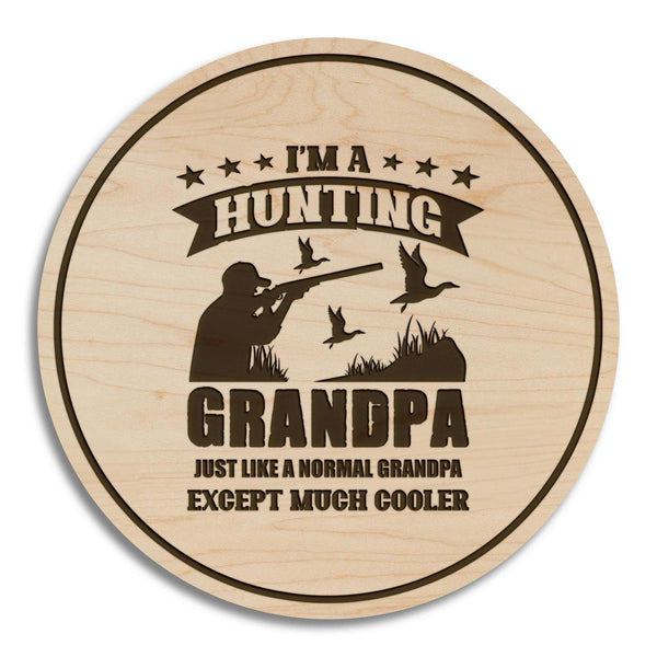 Hunting Grandpa Coaster – Crafted from Cherry or Maple Wood