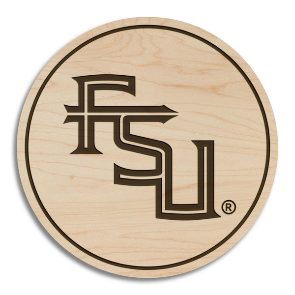 Florida State University FSU Coaster – Crafted from Cherry or Maple Wood – Florida State Seminoles