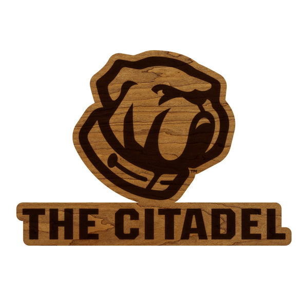 The Citadel Bulldog Wall Hanging – Crafted from Cherry and  Maple Wood - The Citadel Cadets