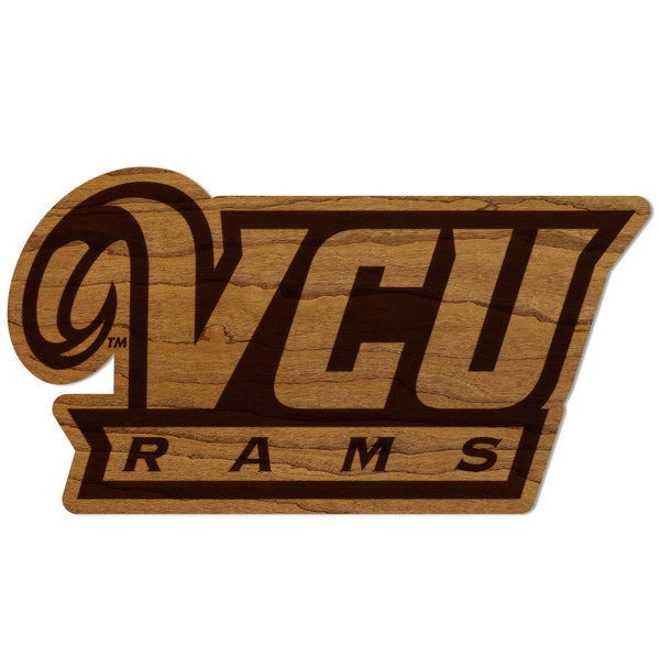 Virginia Commonwealth University Initials Magnet - Crafted from Cherry or Maple Wood - VCU Rams