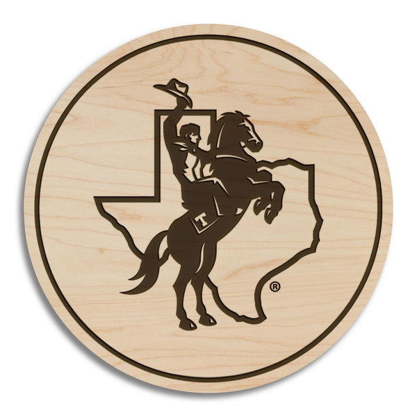 Tarleton State University Texans Coaster – Crafted from Cherry or Maple Wood – Tarleton State Texans