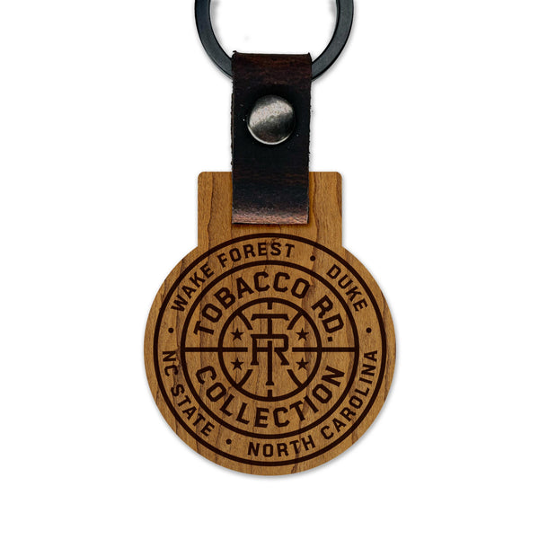 Tobacco Road Wooden Keychain – Crafted from Cherry or Maple Wood