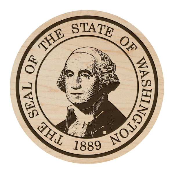 Washington State Flag Coaster - Crafted from Cherry or Maple Wood