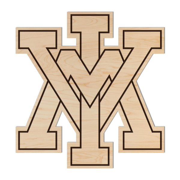 Virginia Military Institute Logo Wall Hanging - Crafted from Cherry and Maple Wood - VMI Keydets