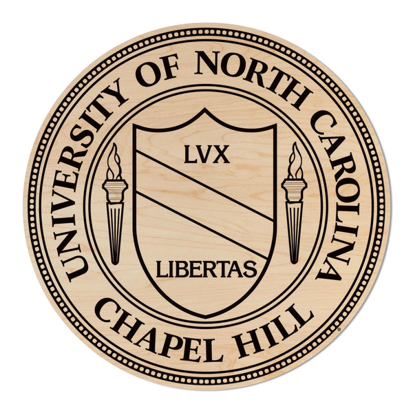 University of North Carolina University Seal Wall Hanging – Crafted from Cherry and  Maple Wood - UNC Tarheels
