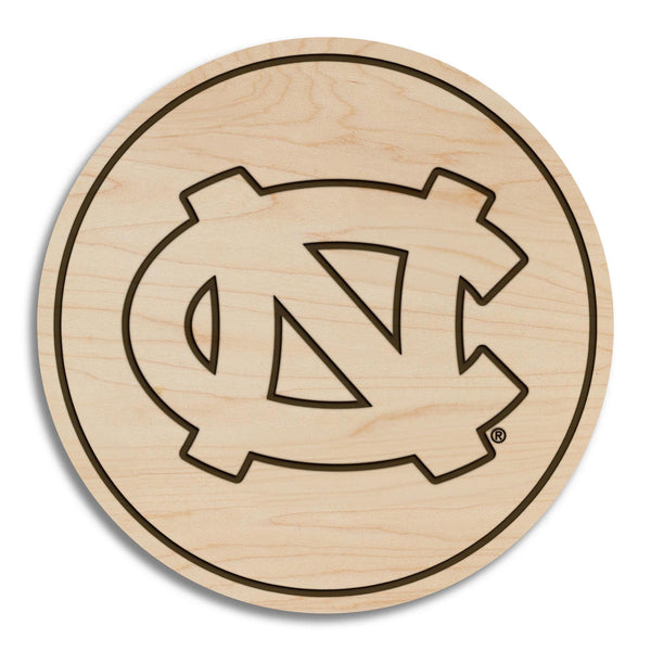 University of North Carolina Chapel Hill Interlocked NC Coaster – Crafted from Cherry or Maple Wood – UNC Tarheels