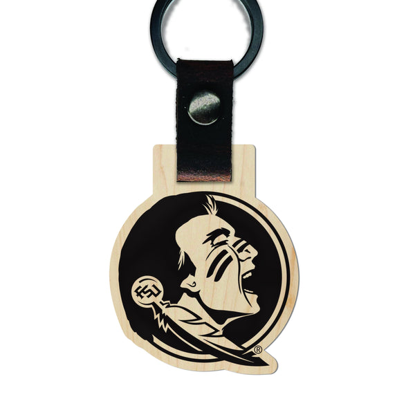 Florida State Seminoles Wooden Keychain – Crafted from Cherry or Maple Wood